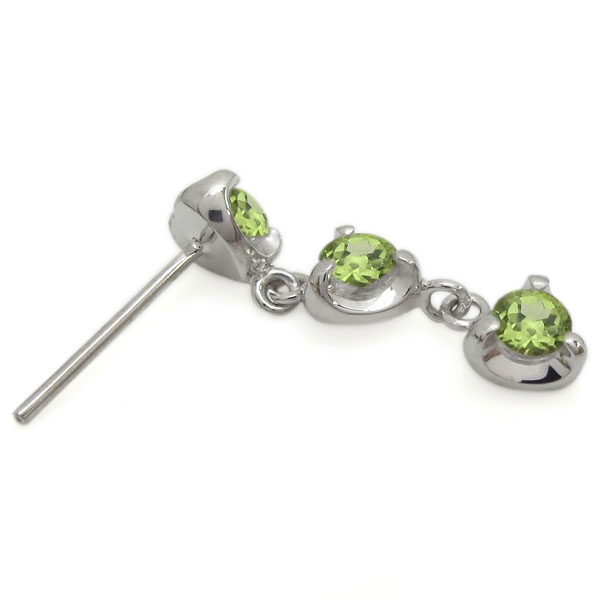 プラチナ ハートピアス トリロジーピアス ペリドット_3