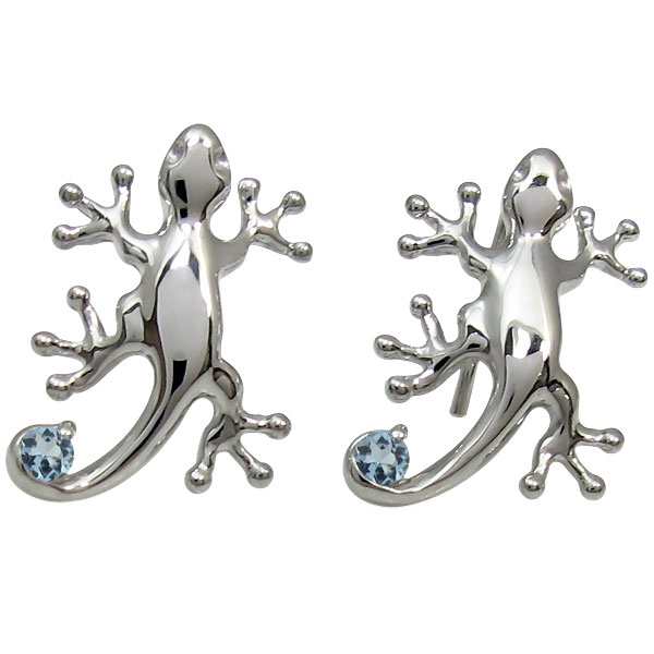 アクアマリンサンタマリア ヤモリ ピアス 無くしにくい ピアス フックピアスの通販は 52,800円