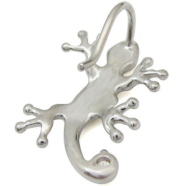 ダイヤモンド ピアス ヤモリ ジュエリー 10金 守宮 フックピアス