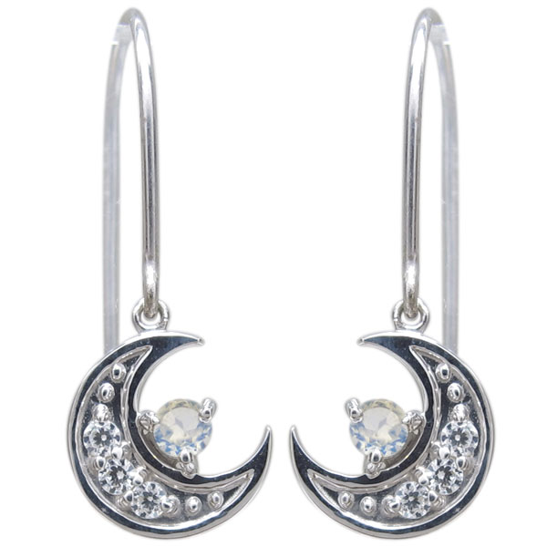 K18 テイクアップ ブルームーンストーン ベースピアス ブルームーン