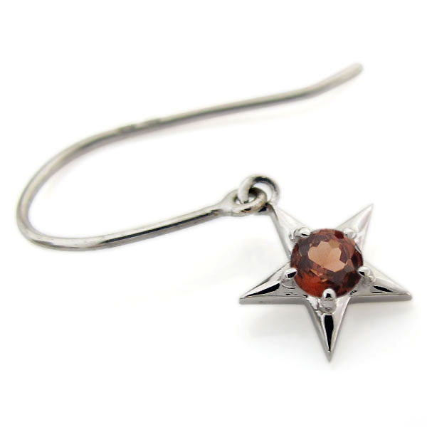 星ピアス スターピアス ガーネット 10金 フックピアス_2