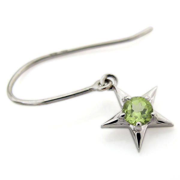 星ピアス スターピアス ペリドット 10金 フックピアス_2