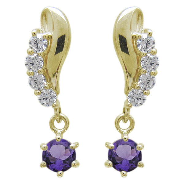 誕生石 シンプルピアス 結婚10周年記念 ピアス 18金ピアスの通販は