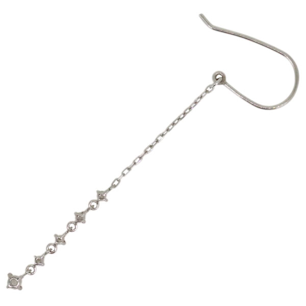 レディース ペリドットピアス ロング フックピアス シンプル 18金