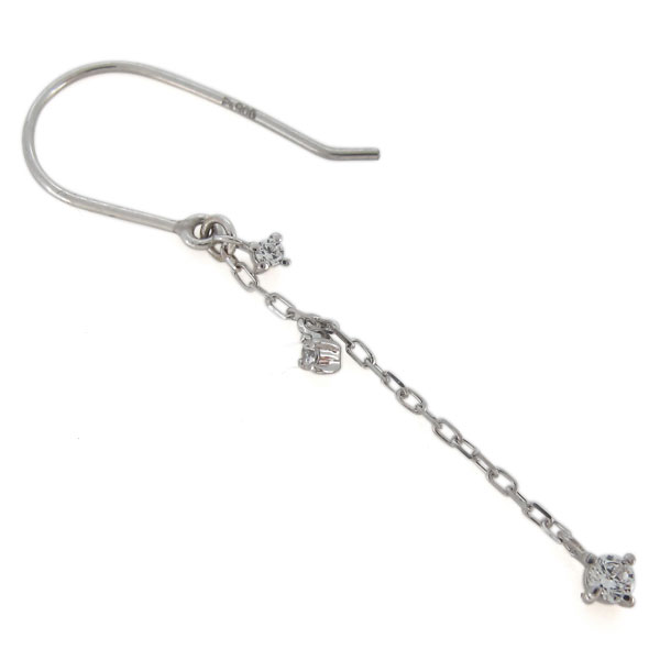 ピアス ダイヤモンド ロングピアス レディース フックピアス 10金_3