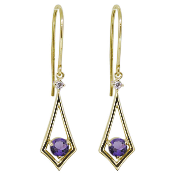 Pt900プラチナオープンハートピアス アメジスト プラチナ900 Pt900製 4mm ハート アメジスト ラップド in