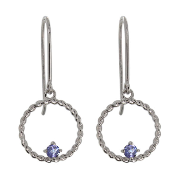 アンティーク メンズピアス 縄 K10 タンザナイト メンズピアス アンティーク・メンズピアス・縄 K10・タンザナイト・ピアス 父の日