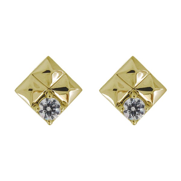 4℃ 美品18k YGダイヤモンド ピアス 4℃ 美品18k YGダイヤモンド ピアス