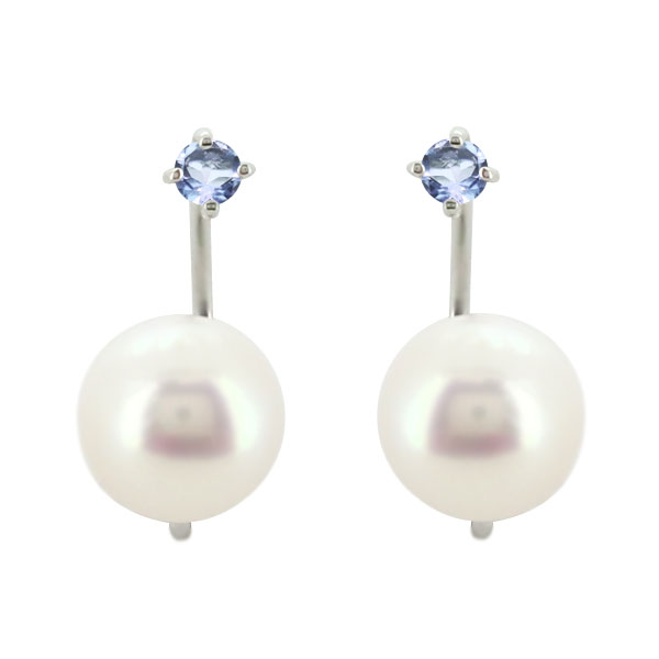 ピアス フック 18k レディース 3月誕生石 アクアマリンサンタマリア パールキャッチ_7