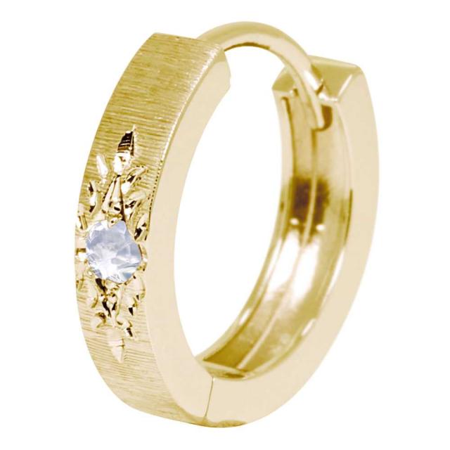 ピアス メンズ フープピアス リング 中折れ メンズピアス 片耳 10k 10金 ガーネット 彫り アトラス] Atrus 18金 ピアス 片耳 フープピアス 中折れ式 バネ メンズ