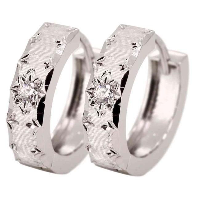 DIESEL シルバーフープピアス 2個セット DIESEL シルバーフープピアス