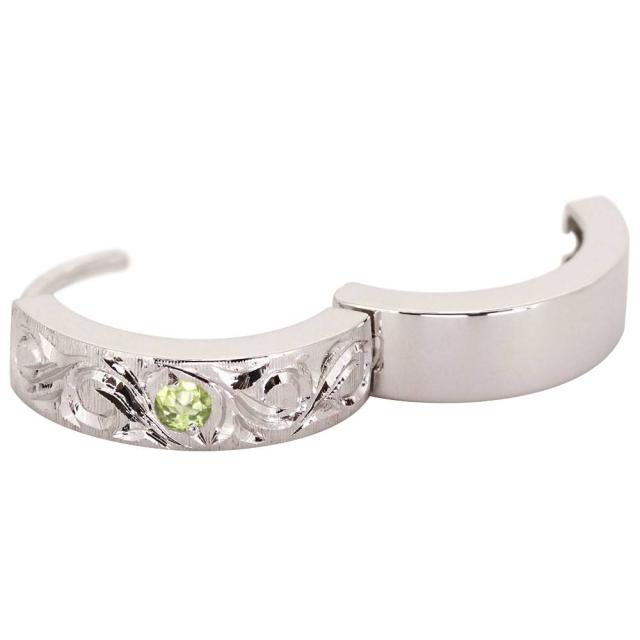 フープピアス レディース シルバー925 2個セット 両耳用 ピアス フープ 小さめ 唐草 キャッチレス_4