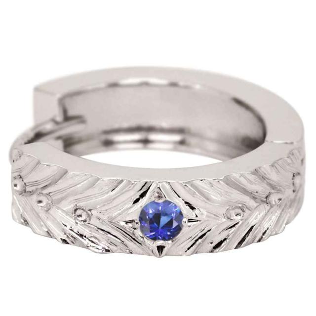 フープピアス k18 メンズ ピアス 片耳 18金 フープ ゴールド 中折れ式 9月誕生石 男性 かっこいいの通販は