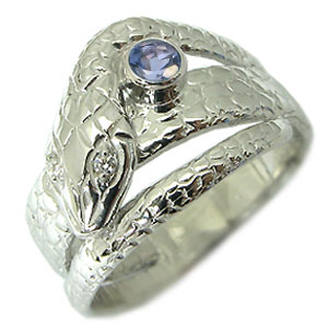 スネーク・タンザナイト・18金・リング・蛇の通販は 121,200円