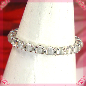 フルエタニティリング・ムーンストーンリング・K10・カボッションカット・リングの通販は