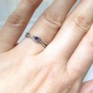 プラチナ リング アメジスト 指輪 一粒 シンプル リング クリスマス ポイント消化 プラチナ ピンキーリング アメジスト 一粒 リング 指輪 レディース