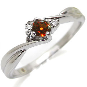 ガーネット・リング・K10・一粒・シンプル・10金・指輪