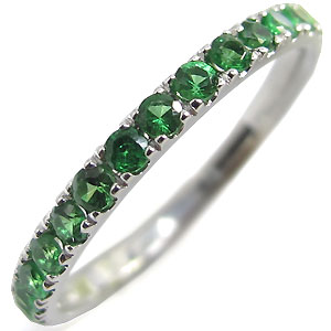 k*0様 [10k] エタニティリング　エメラルド　18金　22金　グリーンダイ GREEN GARNET RING(2JR0560)K10 リング｜スタージュエリー公式