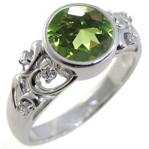 18金・ペリドットリング・アンティーク・大粒・リング・指輪の通販は