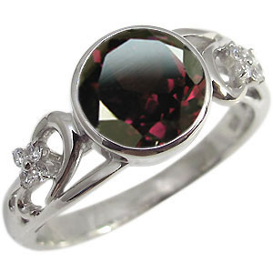 K18・ロードライトガーネット・リング・大粒・リング・指輪の通販は 102,795円