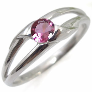 ピンクトルマリン・10金・一粒・指輪・10月誕生石・K10の通販は