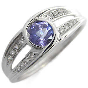 大粒・タンザナイト・リング・指輪・12月誕生石・一粒・10金