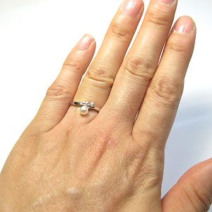 サイズ1号から選べる10金製パールリング（本真珠4mm珠使用