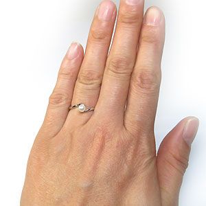 サイズ1号から選べるプラチナ製パールリング（本真珠4mm珠使用）_1
