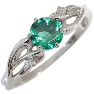 プラチナ・リング・エメラルド・指輪・大粒・リングの通販は 99,165円