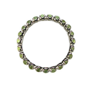 フルエタニティリング・ペリドットリング・K10・カボッションカット・ピンキーリング