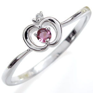 ピンクトルマリン・リング・一粒・リンゴ・K10・指輪の通販は 27,400円