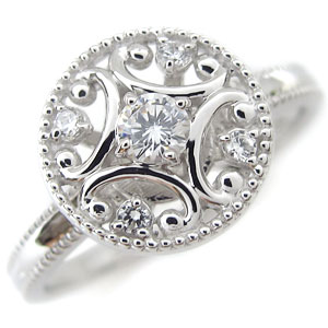 選べる誕生石 プラチナ 指輪 天然石 リング アンティークの通販は指輪・リング