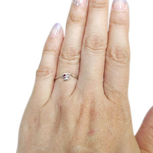 プラチナ スネーク へび ルビーリング 指輪