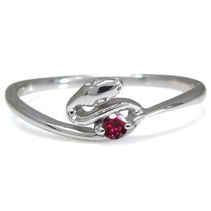 SAHKO♡プラチナルビーリング プラチナ スネーク へび ルビーリング 指輪