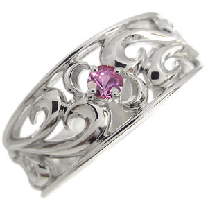 プラチナ 指輪 天然石 ピンクサファイア メンズ リングの通販は 107,415円