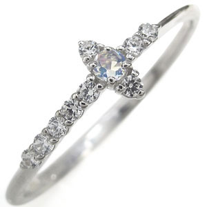 ロイヤルブルームーンストーン・クロス・リング・指輪・ファランジリング