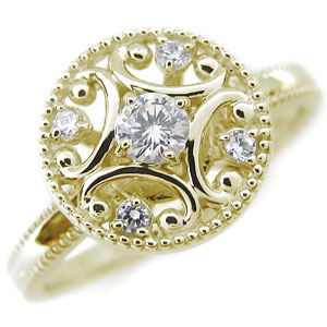 ダイヤモンドリング・K18・アンティーク・ダイヤモンド・指輪の通販は 65,175円