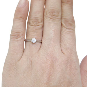 鑑定書付・ダイヤモンド・リング・一粒ダイヤ・SIクラス・約0.30ct