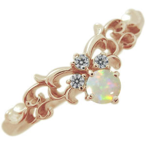 ティアラ リング オパール 10金 指輪 ファランジリングの通販は 24,642円