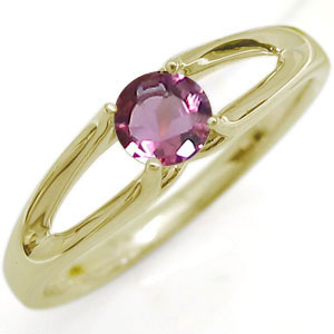 一粒 指輪 ピンクトルマリン リング 18金 リング 指輪 レディース ピンクトルマリン リング 一粒 18金 リング