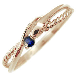 へび・蛇・指輪・10金・リング・サファイア・リングの通販は