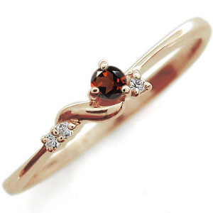 ピンキーリング・ガーネット・シンプル・リング・10金・指輪の通販は 20,175円