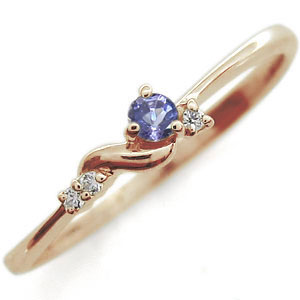 ピンキーリング・タンザナイト・シンプル・リング・10金・指輪の通販は