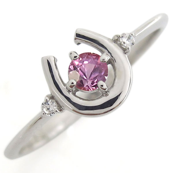k10 ピンクサファイア 9月誕生石 馬蹄型