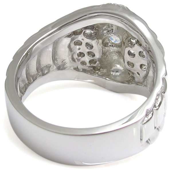SALE高品質プラチナ スネーク へび ムーンストーンリング 指輪 ムーンストーン