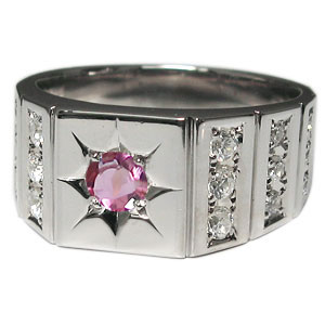 メンズ プラチナ メンズリング 地金 印台リング 指輪 ピンクトルマリンの通販は メンズ プラチナ メンズリング 地金 印台リング 指輪 ピンクトルマリンの通販は