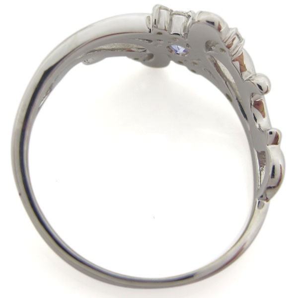 タンザナイトリング 結婚記念日 唐草 指輪 トライバルリング 10金