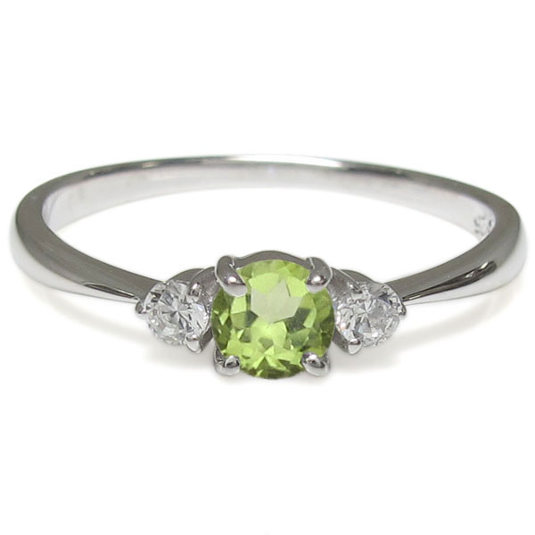 K18 イタリアンデザインなシンプルマーキースペリドットリング指輪3.5g K18 イタリアンデザインなシンプルマーキースペリドットリング指輪3.5g