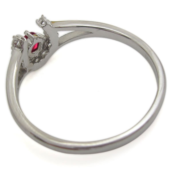 指輪 ルビー ホースシュー 馬蹄 7月誕生石 ダイヤモンド 0.2ct プラチナ900 pt900 レディース ジュエリー アクセサリー メンズ 指輪 馬蹄 ホースシュー 7月誕生石 ルビー 18金 父の