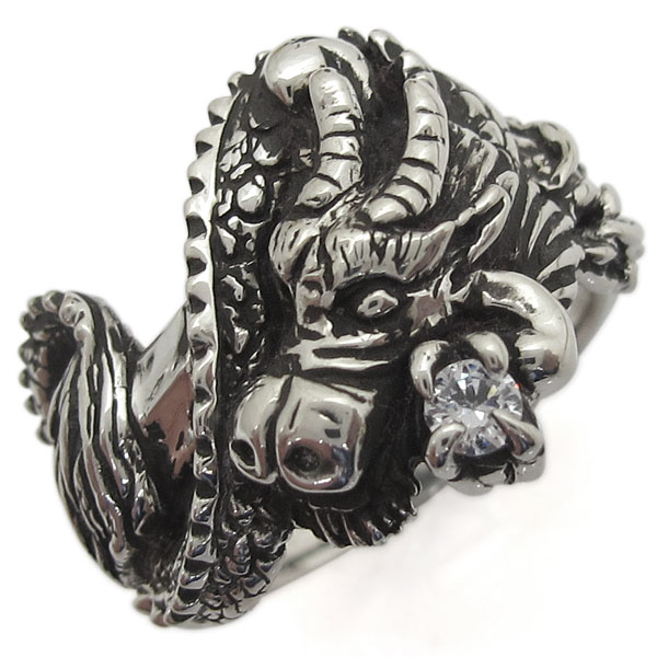 シルバーリング 龍 メンズ 指輪 ドラゴン ダイヤモンド 26,715円